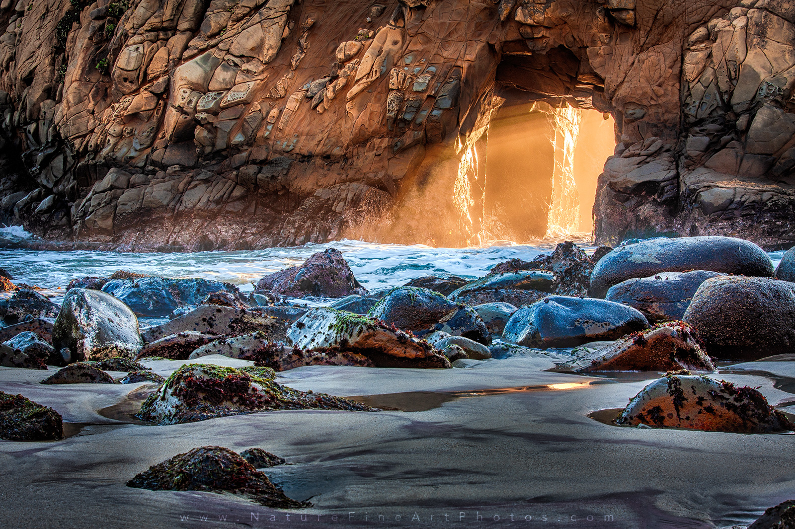 Pfeiffer Beach Keyhole Rays in Big Sur photo