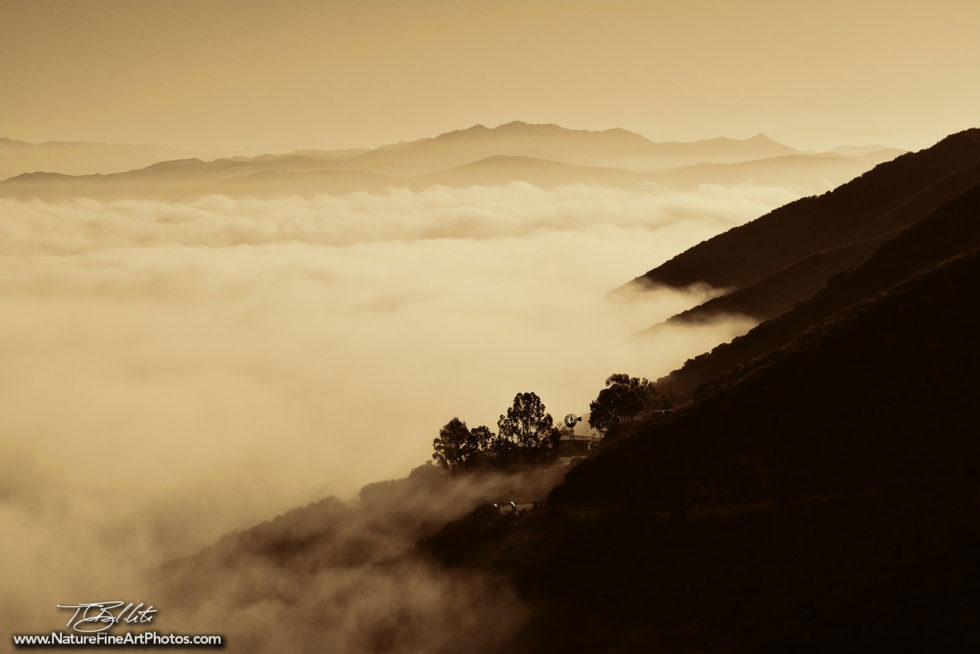 Fine Art Photo of Mountains and Fog