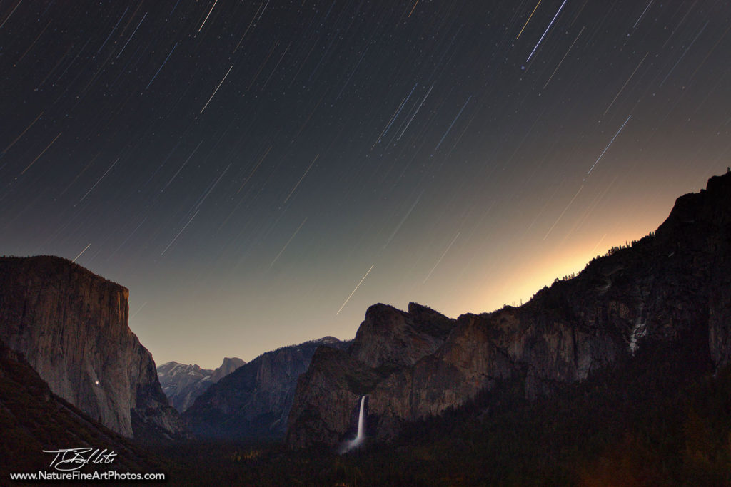 Nature Photo of Star Trails in Yosemite