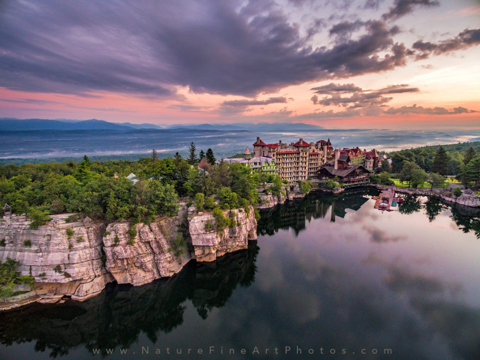 photograph of mohonk mountain house a hotel on the lake in the mountains