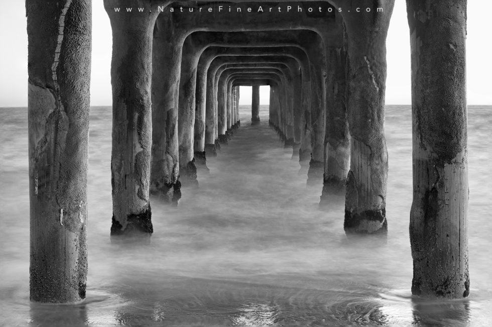 Black and White Photo of Manhattan Beach Pier