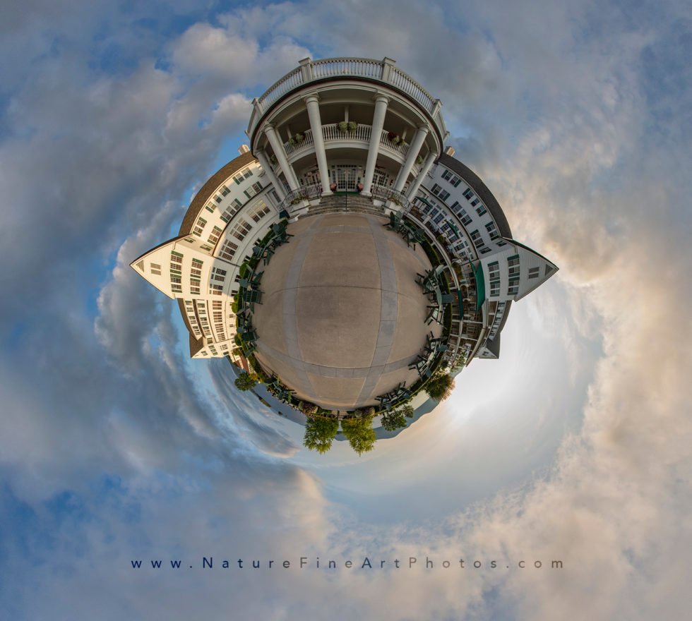 Sagamore Hotel tiny planet in New York 360 photograph